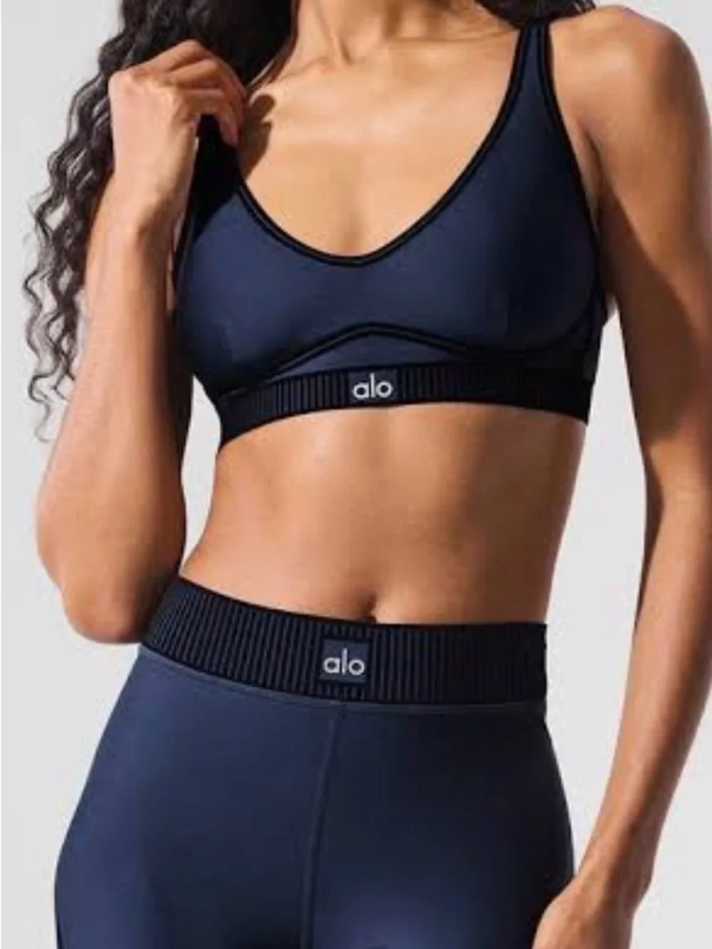 ALO Yoga Airlift Navy Legging/Sports bra Set